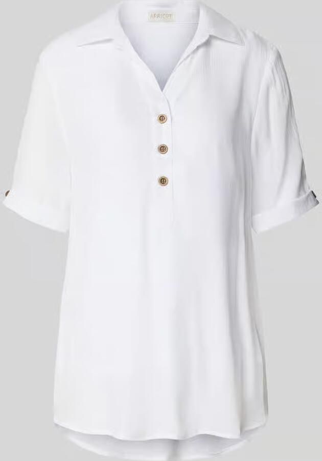 Apricot Blousenshirt met platte kraag - Foto 2