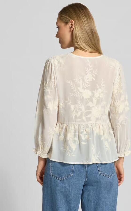 Apricot Blouseshirt met V-hals