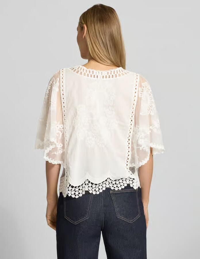 Apricot Blouseshirt van kant - Foto 2