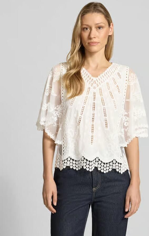 Apricot Blouseshirt van kant - Foto 3