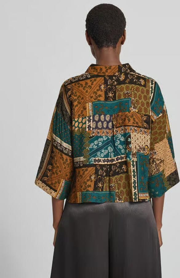 Apricot Boxy fit blouse van viscose met 3 4-mouw - Foto 2