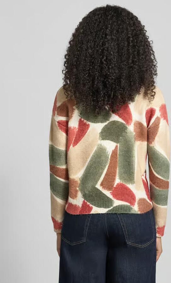 Apricot Gebreide pullover in all-over look met ronde hals