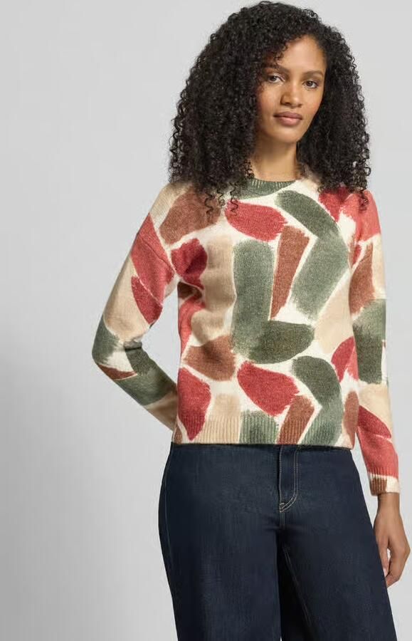Apricot Gebreide pullover in all-over look met ronde hals - Foto 2