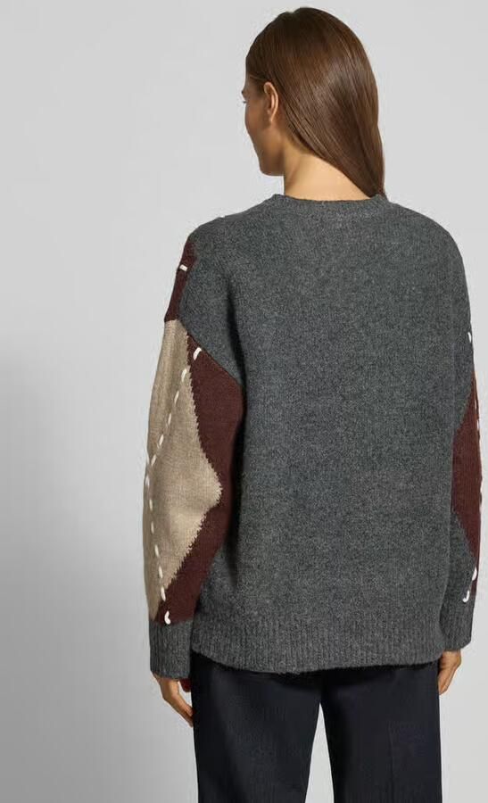 Apricot Gebreide pullover in all-over look met ronde hals - Foto 3