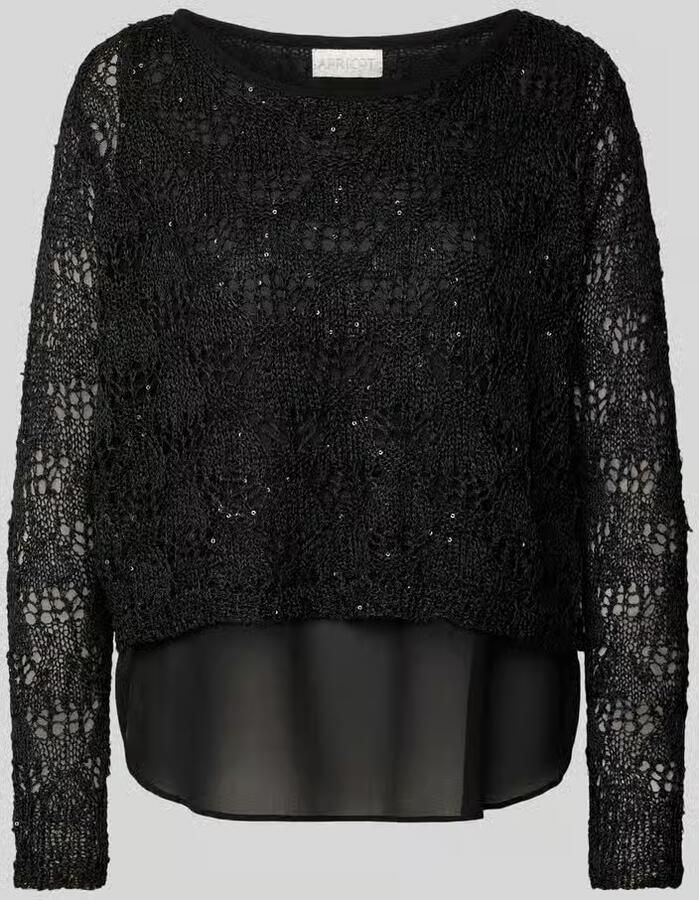 Apricot Gebreide pullover met gehaakt kant - Foto 2