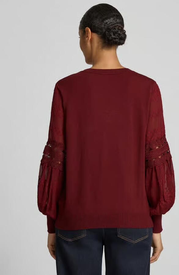 Apricot Gebreide pullover met ribboorden