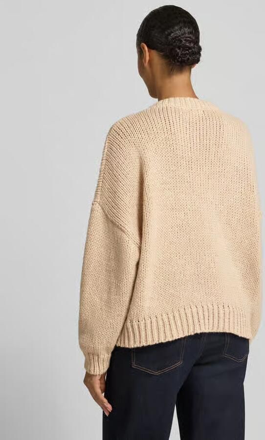 Apricot Gebreide pullover met ribboorden