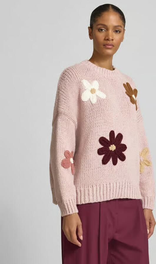 Apricot Gebreide pullover met ribboorden - Foto 2