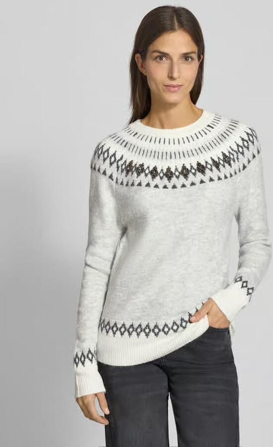 Apricot Gebreide pullover met ribboorden - Foto 2