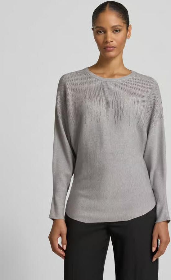 Apricot Gebreide pullover met siersteentjes - Foto 2