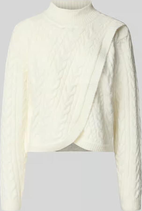 Apricot Gebreide pullover met wol in wikkellook