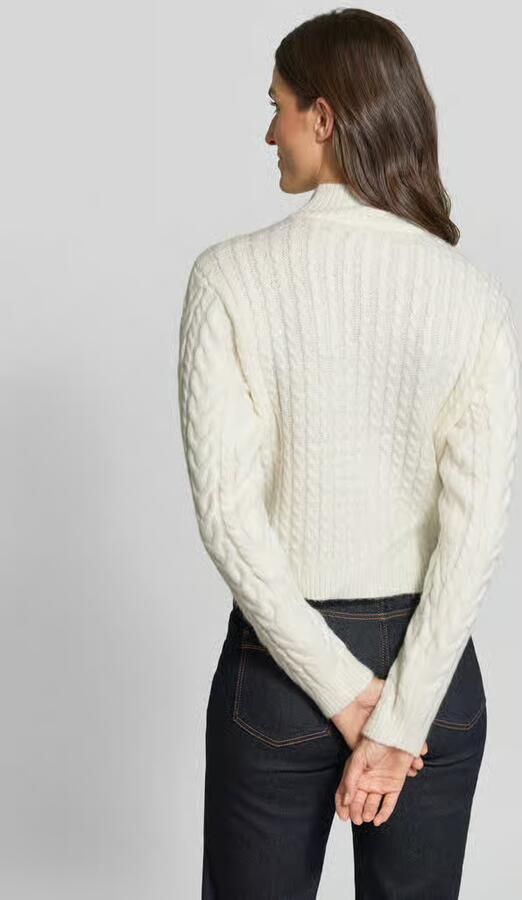 Apricot Gebreide pullover met wol in wikkellook - Foto 3