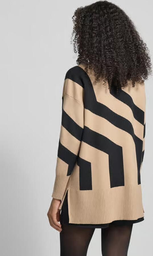 Apricot Gebreide pullover van viscosemix met opstaande kraag - Foto 5