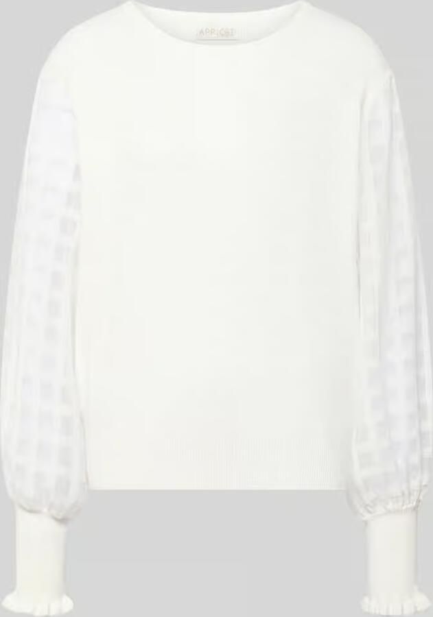 Apricot Gebreide pullover van Viscosemix met ronde hals - Foto 3