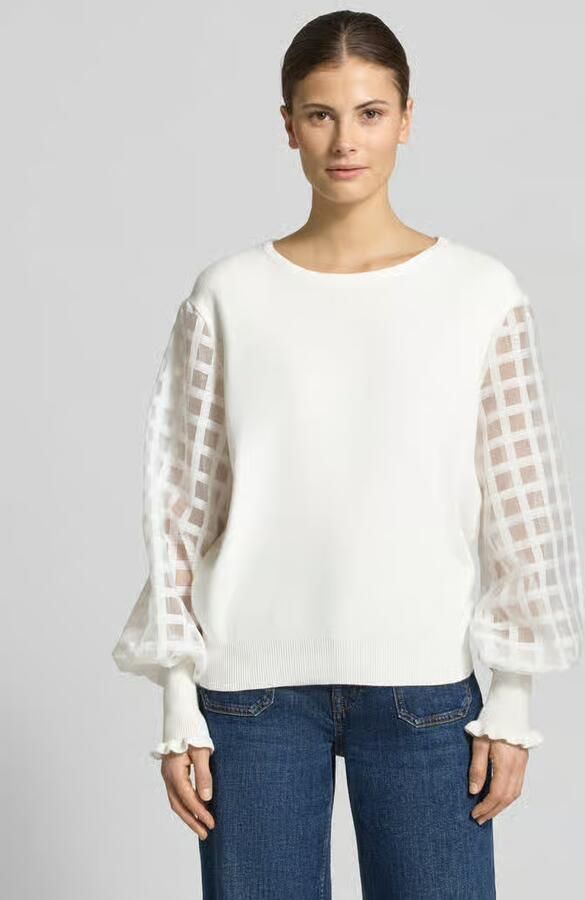 Apricot Gebreide pullover van Viscosemix met ronde hals - Foto 4