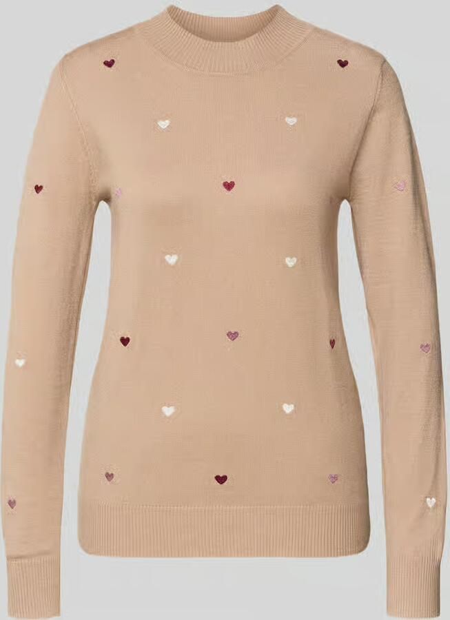 Apricot Gebreide pullover van viscosemix met stitchings