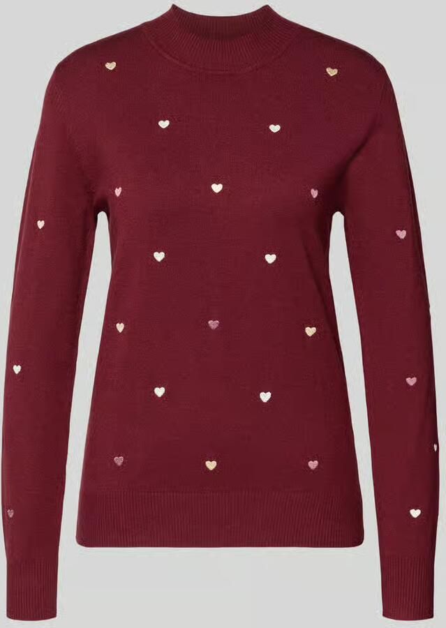 Apricot Gebreide pullover van viscosemix met stitchings