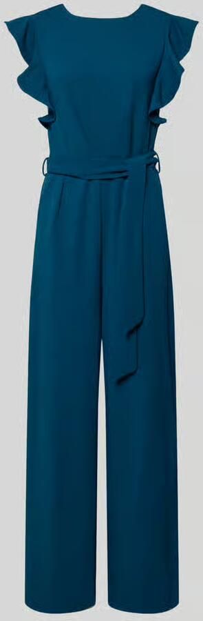 Apricot Jumpsuit met ruches en strikceintuur