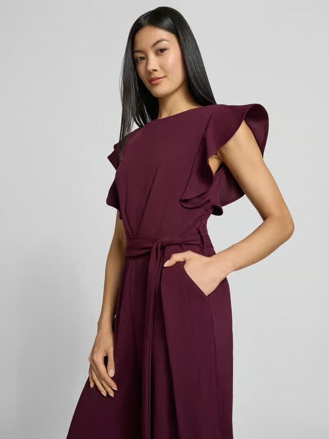 Apricot Jumpsuit met strikceintuur - Foto 2