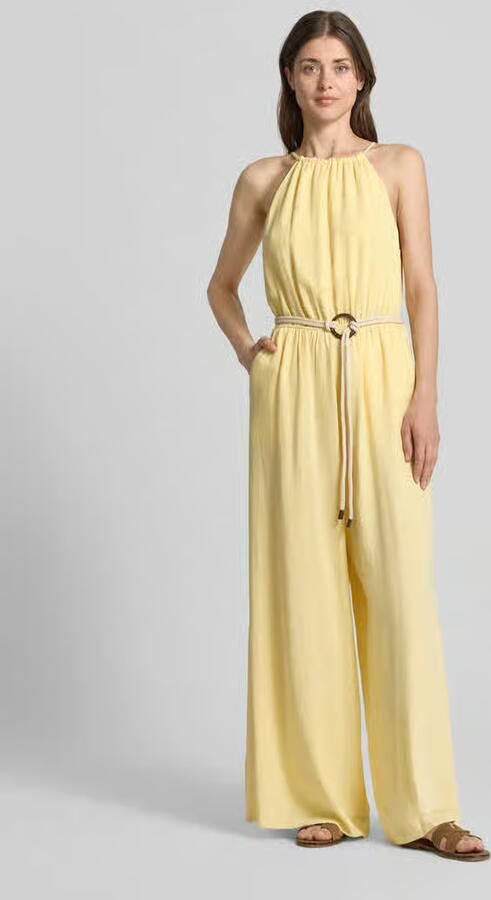 Apricot Jumpsuit van viscosemix met riem - Foto 3