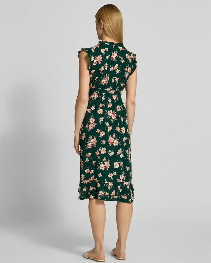 Apricot Jurk van viscose met strikceintuur en volantzoom - Foto 2