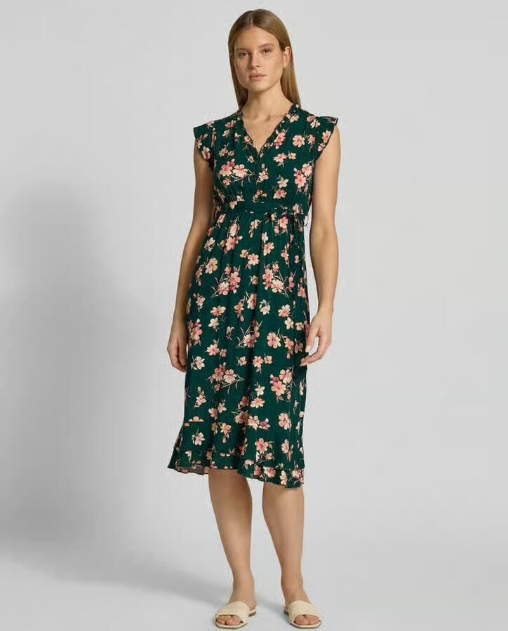 Apricot Jurk van viscose met strikceintuur en volantzoom - Foto 3