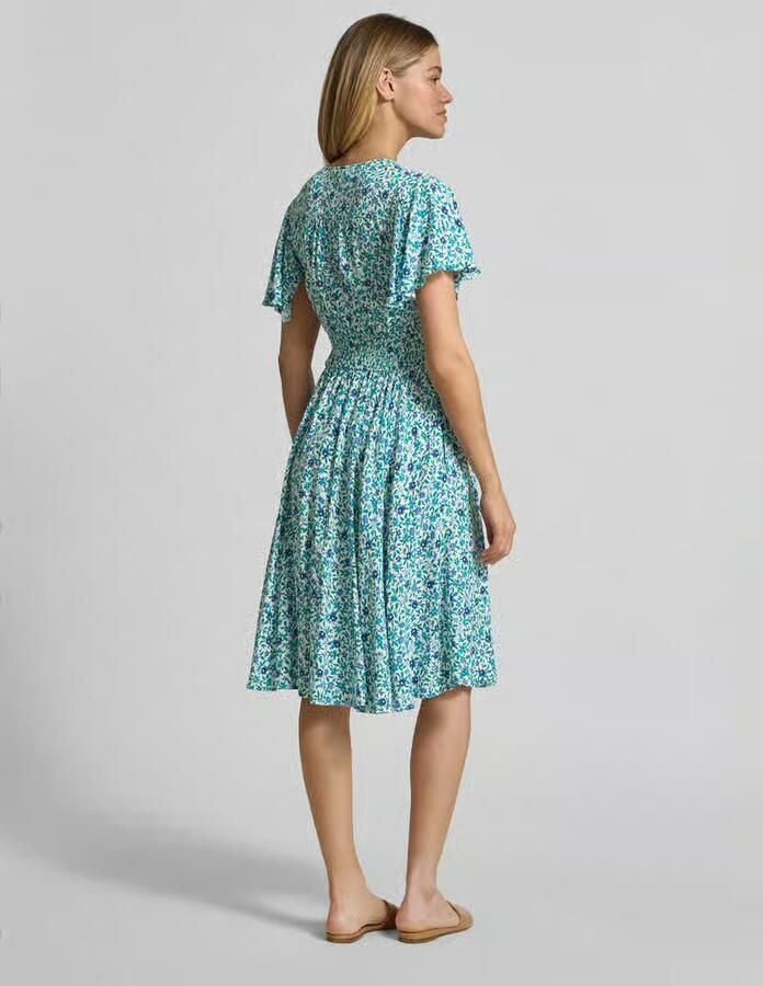 Apricot Knie-lange jurk van viscose - Foto 3
