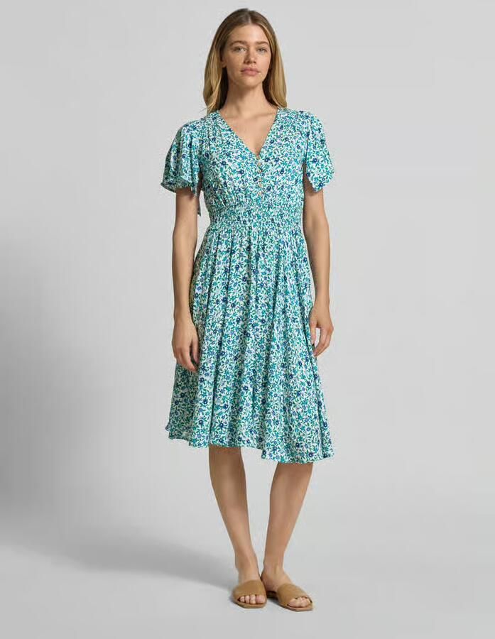 Apricot Knie-lange jurk van viscose - Foto 2
