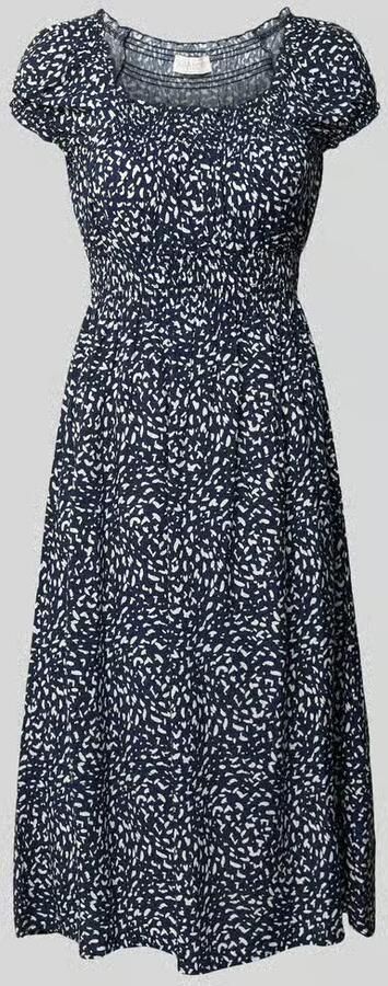 Apricot Midi-jurk van viscose met elastische tailleband - Foto 2
