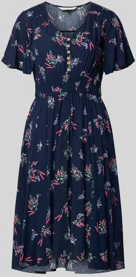 Apricot Knielange jurk van viscose met knoopsluiting - Foto 2