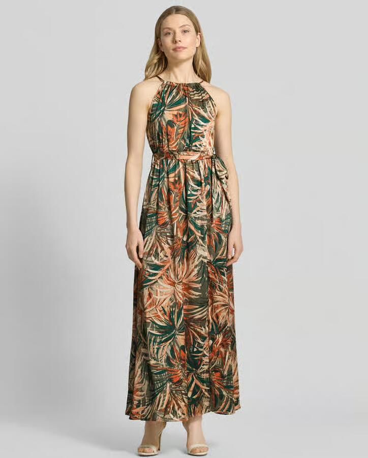 Apricot maxi-jurk met all-over bloemenmotief - Foto 2