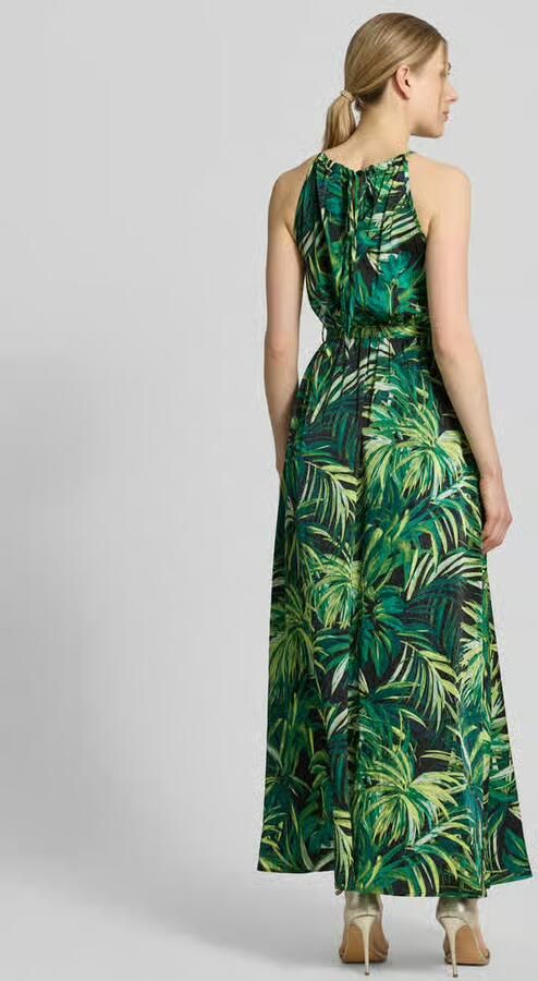 Apricot maxi-jurk met strikceintuur - Foto 3