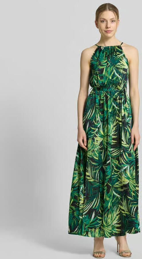 Apricot maxi-jurk met strikceintuur - Foto 2