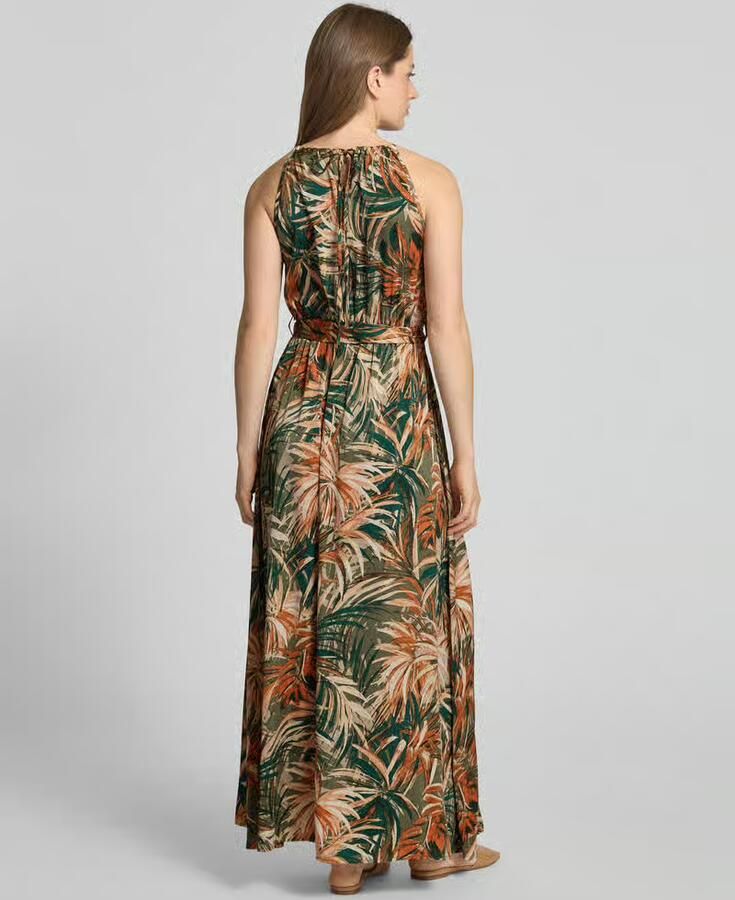 Apricot maxi-jurk met all-over bloemenmotief - Foto 2