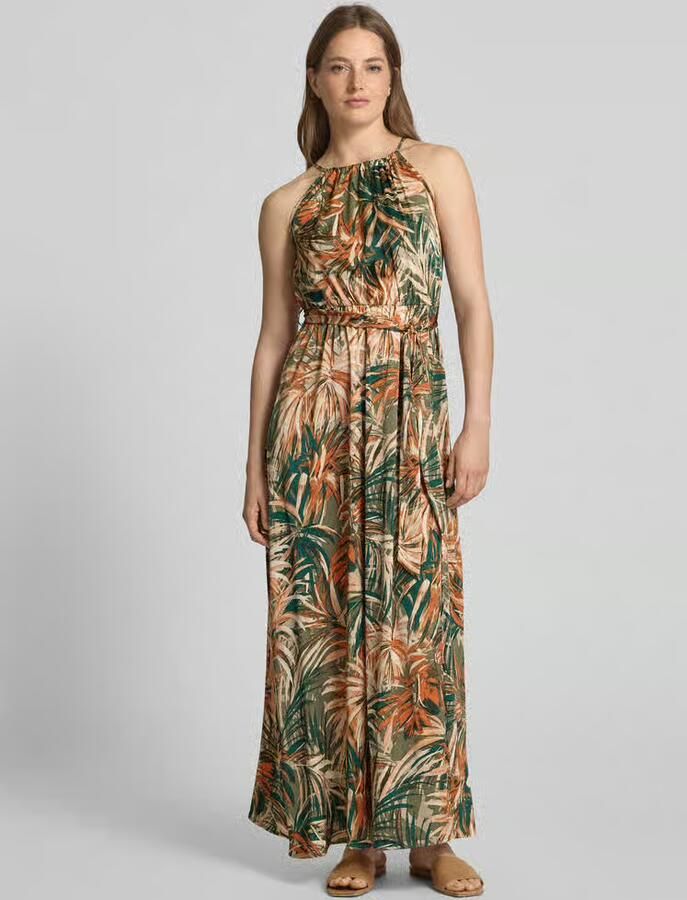 Apricot maxi-jurk met all-over bloemenmotief - Foto 4