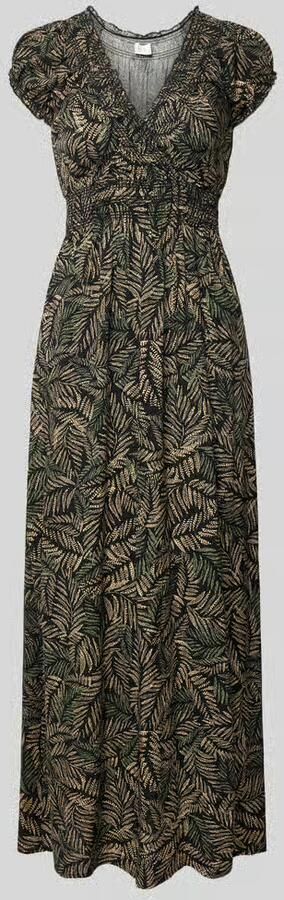 Apricot Maxi-jurk van viscose in all-over look - Foto 2