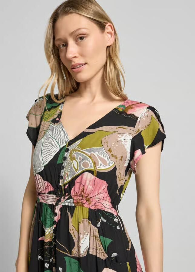 Apricot Maxi-jurk met all-over bloemenprint
