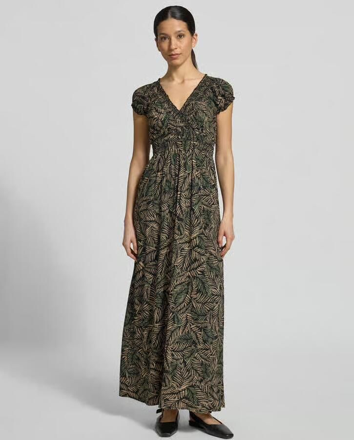 Apricot Maxi-jurk van viscose in all-over look - Foto 2