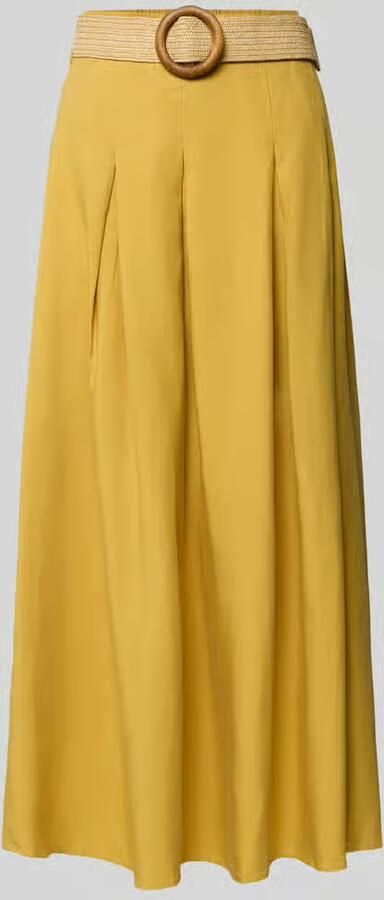 Apricot Maxirok van lyocellmix met riem in vlechtlook - Foto 2
