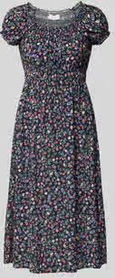 Apricot midi-jurk in all-over look
