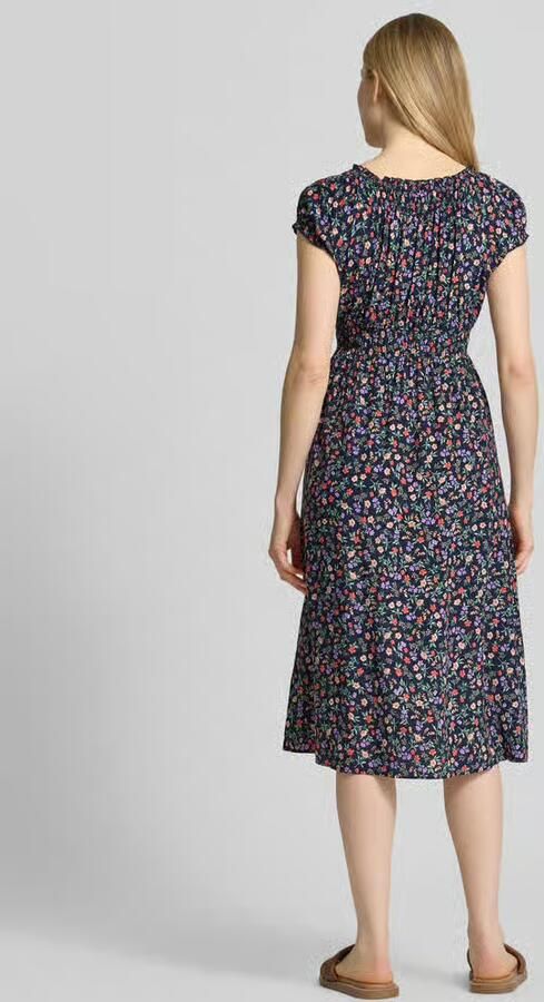 Apricot midi-jurk in all-over look - Foto 3