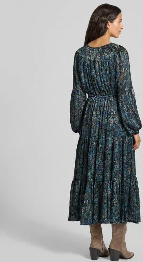 Apricot Midi-jurk met all-over paisleyprint