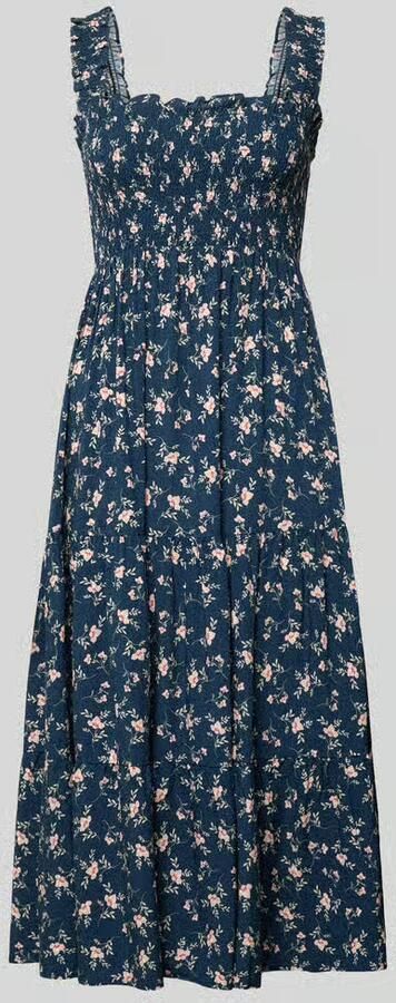 Apricot Knielange jurk van viscose met bloemenmotief - Foto 2