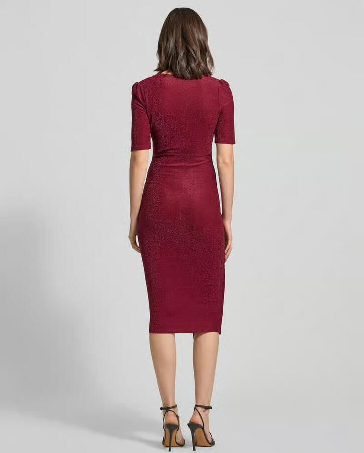 Apricot Midi-jurk met V-hals