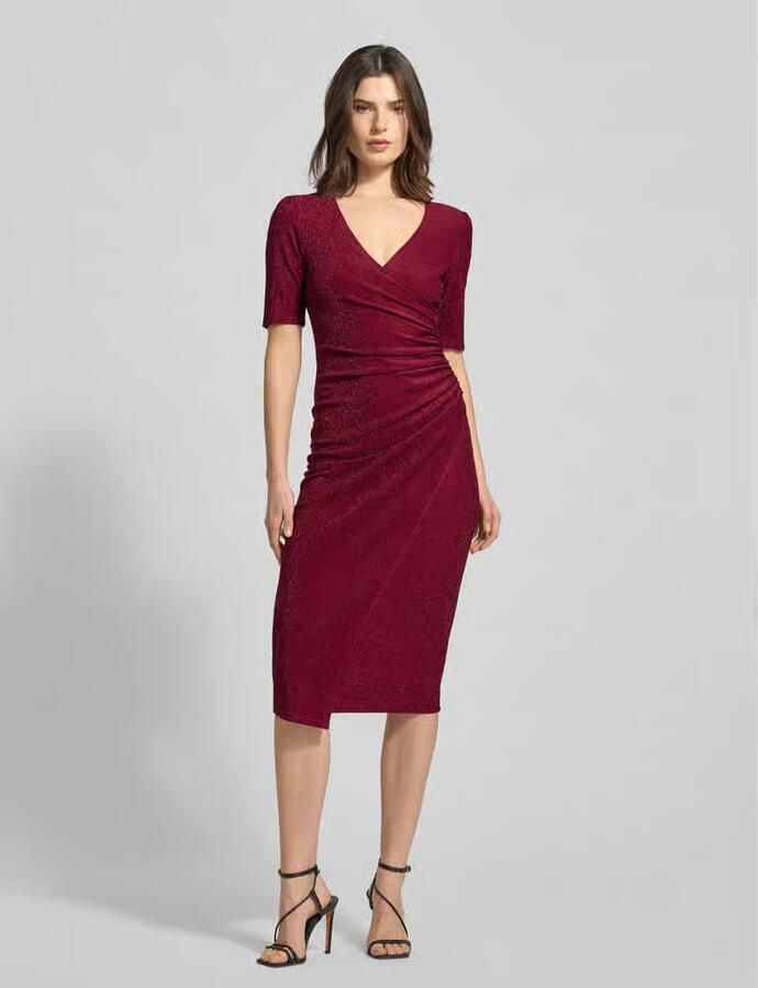 Apricot Midi-jurk met V-hals - Foto 2