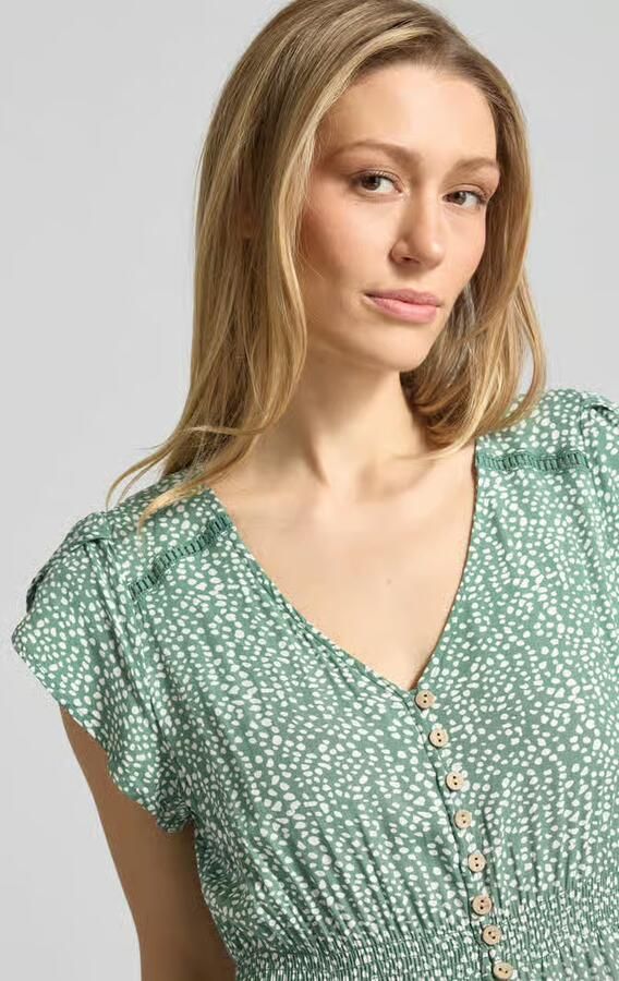 Apricot Midi-jurk van viscose met all-over motief - Foto 2