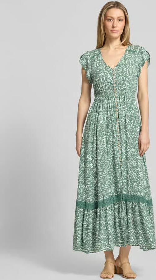 Apricot Midi-jurk van viscose met all-over motief - Foto 3