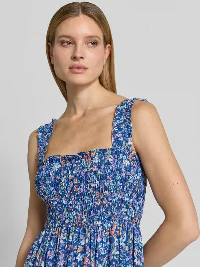 Apricot Midijurk met smokdetails en volantzoom - Foto 2