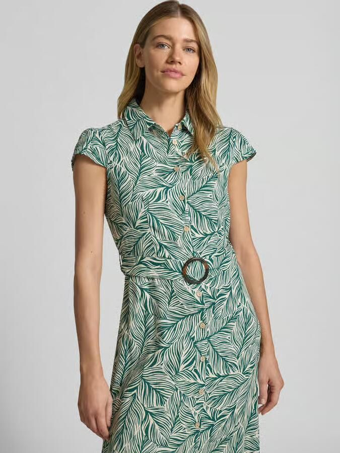 Apricot Midijurk van viscosemix met linnengehalte