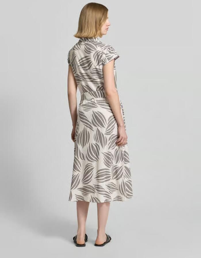Apricot Midijurk van viscosemix met linnengehalte - Foto 2